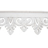 Hand-Carved Wood Floating Wall Shelf - Whitewashed (24”)